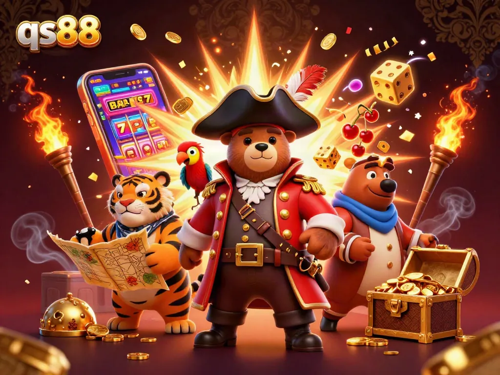 Experience thrilling gameplay at qs88 with lively casino characters and exciting game elements.