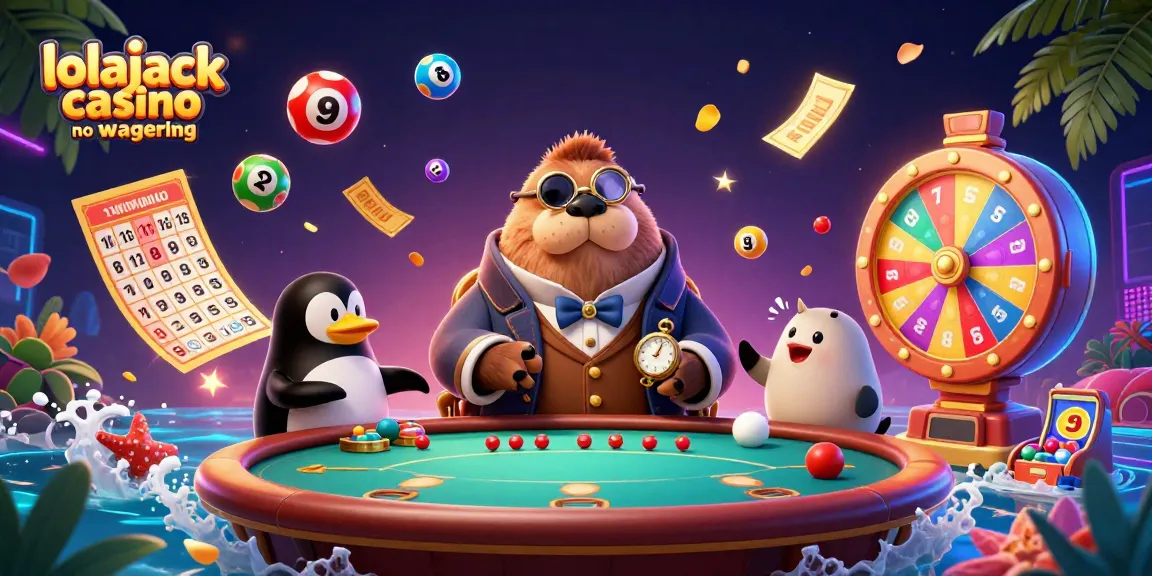 Players enjoying lolajack casino no wagering bonuses at a dynamic underwater poker scene.