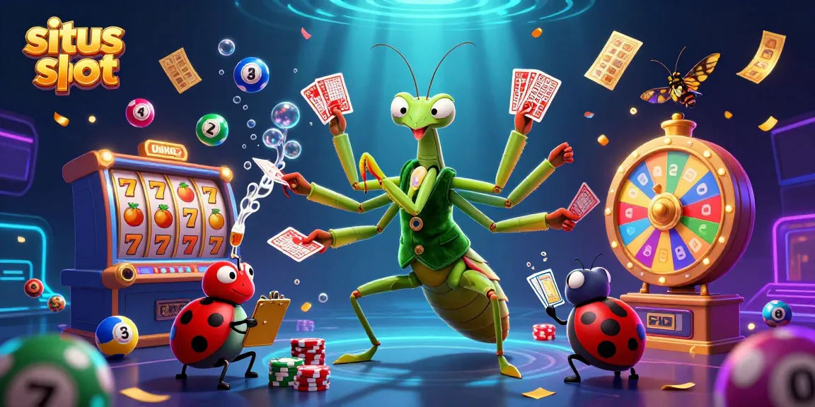 Experience thrilling action in situs slot with a colorful, dynamic casino scene.
