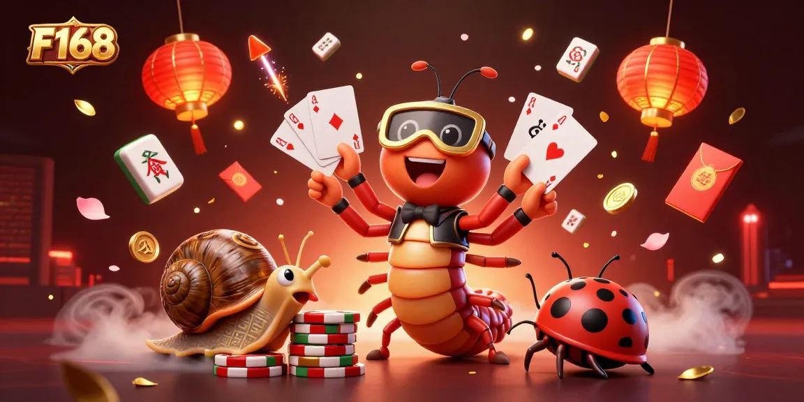 Experience F168's vibrant casino action with captivating characters amid a dynamic gaming scene.