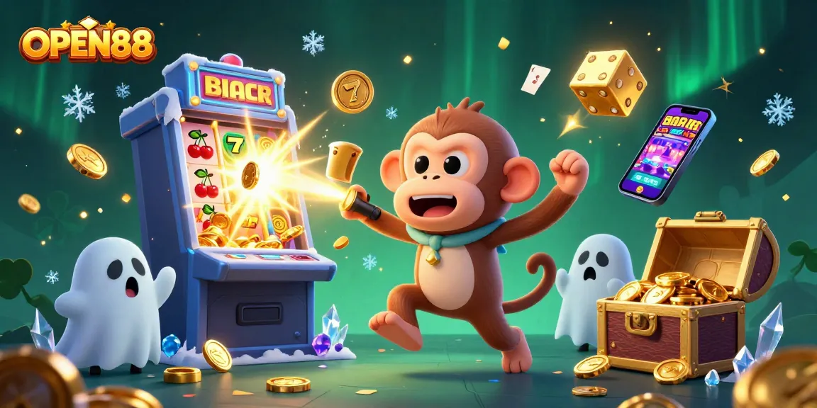 Experience thrilling gameplay at OPEN88 in a vibrant 3D casino scene full of action and excitement.