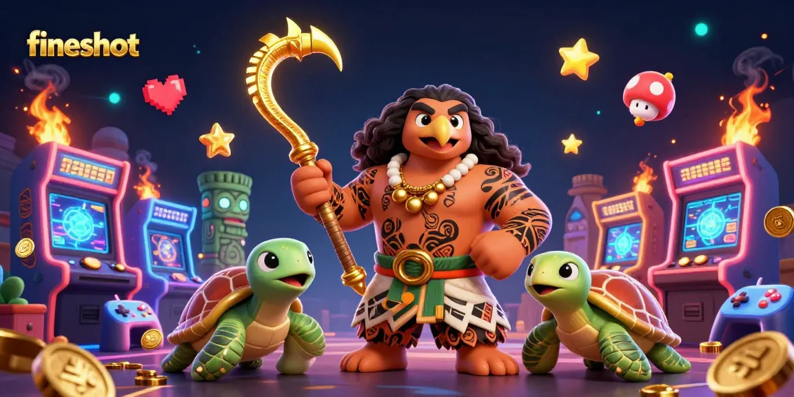 Engage with fiveshot's exciting 3D cartoon casino world featuring vibrant game elements and characters.